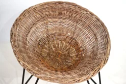 Pamono Rattan Basket Pod Lounge Chair, 1960><noscript><img width=