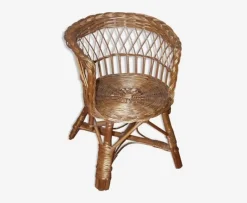 Pamono Rattan Children's Armchair, 1960s> Children's Chairs