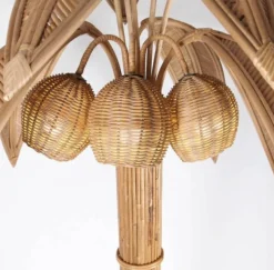 Outlet Pamono Rattan Coconut Floor Lamp, 1990s