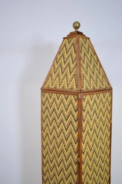 Pamono Rattan Columns, 1970s, Set of 2><noscript><img width=