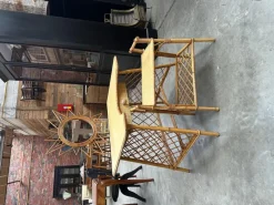 Pamono Rattan Dressing Table & Stool, 1960s, Set of 2> Dressing Tables