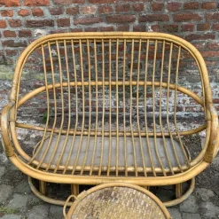 Pamono Rattan Garden Furniture, 1960s, Set of 4><noscript><img width=