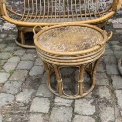 Pamono Rattan Garden Furniture, 1960s, Set of 4><noscript><img width=