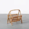 Pamono Rattan Magazine Rack, Italy, 1950s> Magazine Racks