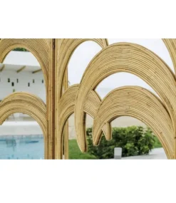 Pamono Rattan 3-Panel Folding Screen with Mirrors><noscript><img width=