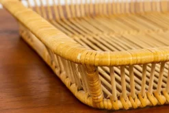 Pamono Rattan Tray by Artek, 1960s><noscript><img width=