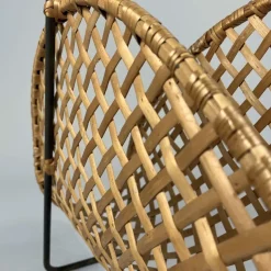 Pamono Rattan Wicker Magazine Rack, Austria 1950s><noscript><img width=