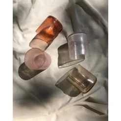 Pamono Raw Sunrise Glassware by Milena Kling, Set of 4