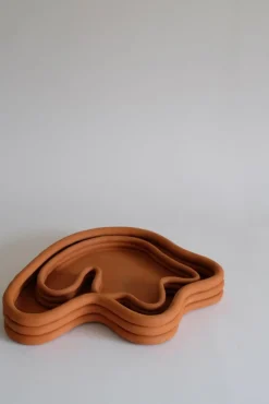 Sale Pamono Raw Terracotta Mother and Son Table Centerpieces by Sophie Parachey, Set of 2