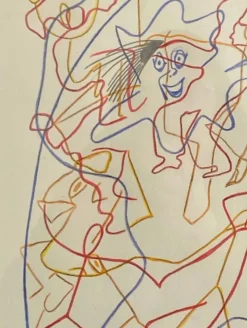 New Pamono Raymond Moretti & Jean Cocteau, Composition, 1960s, Artist's Proof Print