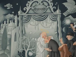 Pamono Raymond Peynet, Entrance to Paradise, Original Signed Lithograph><noscript><img width=