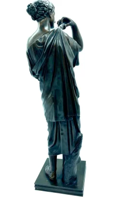 Outlet Pamono Réduction Sauvage, The Goddess Diana or Artemis, 19th Century, Large Black Patinated Bronze
