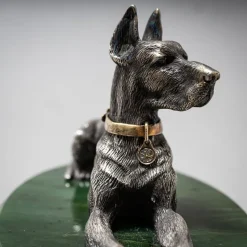 Pamono Reclining Great Dane, 1900, Silver><noscript><img width=