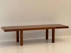 Pamono Rectangular and Extendable Wooden Dining Table, 1980s