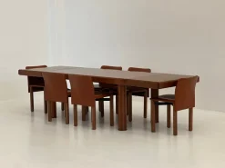 Pamono Rectangular and Extendable Wooden Dining Table, 1980s