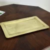 Best Pamono Rectangular Brass Tray, 1960s