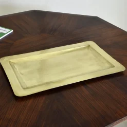 Best Pamono Rectangular Brass Tray, 1960s