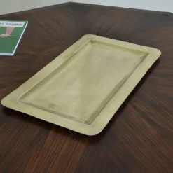 Best Pamono Rectangular Brass Tray, 1960s
