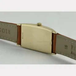 Pamono Rectangular Gold Case Watch from Omega, 1940s><noscript><img width=