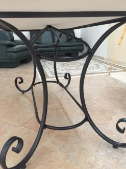 Pamono Rectangular Sapphire Marble Mosaic Table from Egram> Garden Tables
