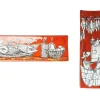 Hot Pamono Red & White Ceramic Tiles from Sam S. Marino, 1960s, Set of 2