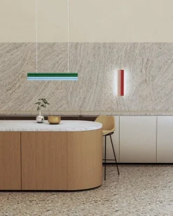 Pamono Red and Pink Parallel Tubes Wall Light by Atelier Areti><noscript><img width=