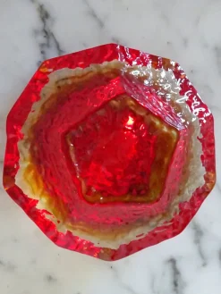Pamono Red Bowl from Mandruzzato, 1960s