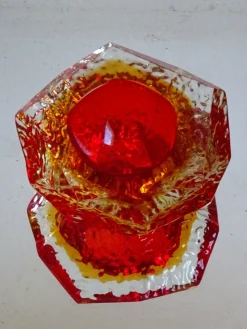 Pamono Red Bowl from Mandruzzato, 1960s