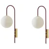 Pamono Red Brass Wall Lamp 06 by Magic Circus Editions, Set of 2> Wall Lights & Sconces