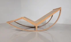 Hot Pamono Red Canapo Rocking Chair attributed to Franco Albini for Cassina, Italy, 2010