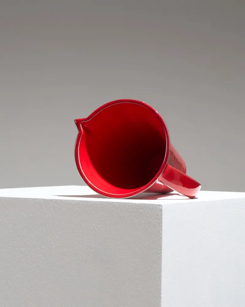 Pamono Red Ceramic Pitcher by Olivier Gagnère for Vallauris, 1990s> Bottles, Carafes & Jugs