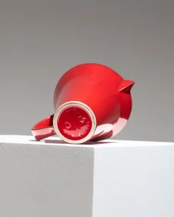 Pamono Red Ceramic Pitcher by Olivier Gagnère for Vallauris, 1990s><noscript><img width=