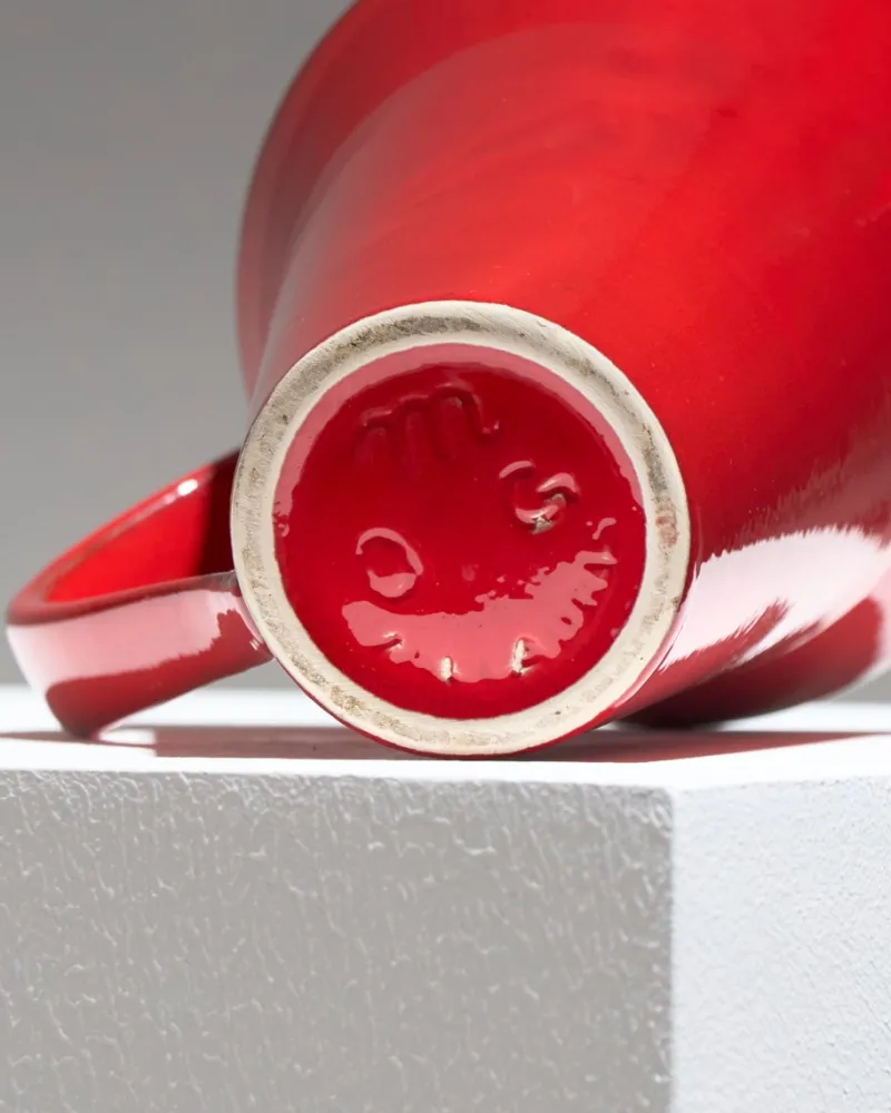 Pamono Red Ceramic Pitcher by Olivier Gagnère for Vallauris, 1990s> Bottles, Carafes & Jugs