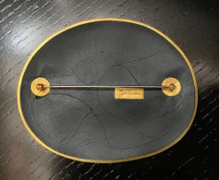 Hot Pamono Red Enamel and Gold Brooch by John Iversen