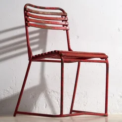 Pamono Red Garden Chairs, 1920s, Set of 4><noscript><img width=