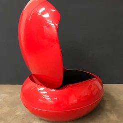 Pamono Red Garden Egg Chair by Peter Ghyczy for Ghyczy Design, 1960s><noscript><img width=
