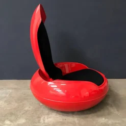 Pamono Red Garden Egg Chair by Peter Ghyczy for Ghyczy Design, 1960s><noscript><img width=