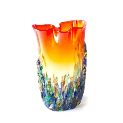 New Pamono Red Handcrafted Murano Glass Vase from YourMurano