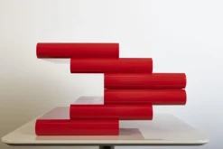 Pamono Red Magazine Rack by Giotto Stoppino for Kartell, 1970s><noscript><img width=