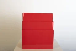 Pamono Red Magazine Rack by Giotto Stoppino for Kartell, 1970s><noscript><img width=