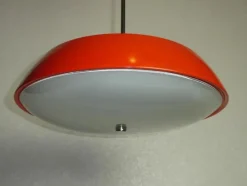Discount Pamono Red Model 1117 Hanging Lamp attributed to Josef Hurka for Napako, 1960s