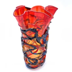 Best Pamono Red Murano Glass Vase from YourMurano