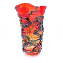Best Pamono Red Murano Glass Vase from YourMurano
