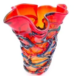Best Pamono Red Murano Glass Vase from YourMurano