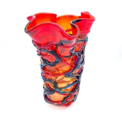 Best Pamono Red Murano Glass Vase from YourMurano