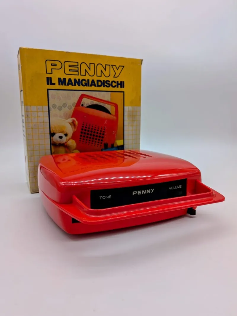 Pamono Red Penny Record Player by Mario Bellini for MusicalNastro. Italy, 1980s> Electronics