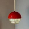 Online Pamono Red Plastic Hanging Lamp