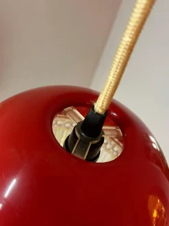 Online Pamono Red Plastic Hanging Lamp