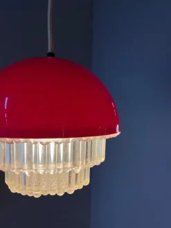 Online Pamono Red Plastic Hanging Lamp