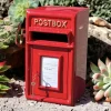 Pamono Red Post Box with 2 Keys in Cast Iron & Steel> Garden Accessories